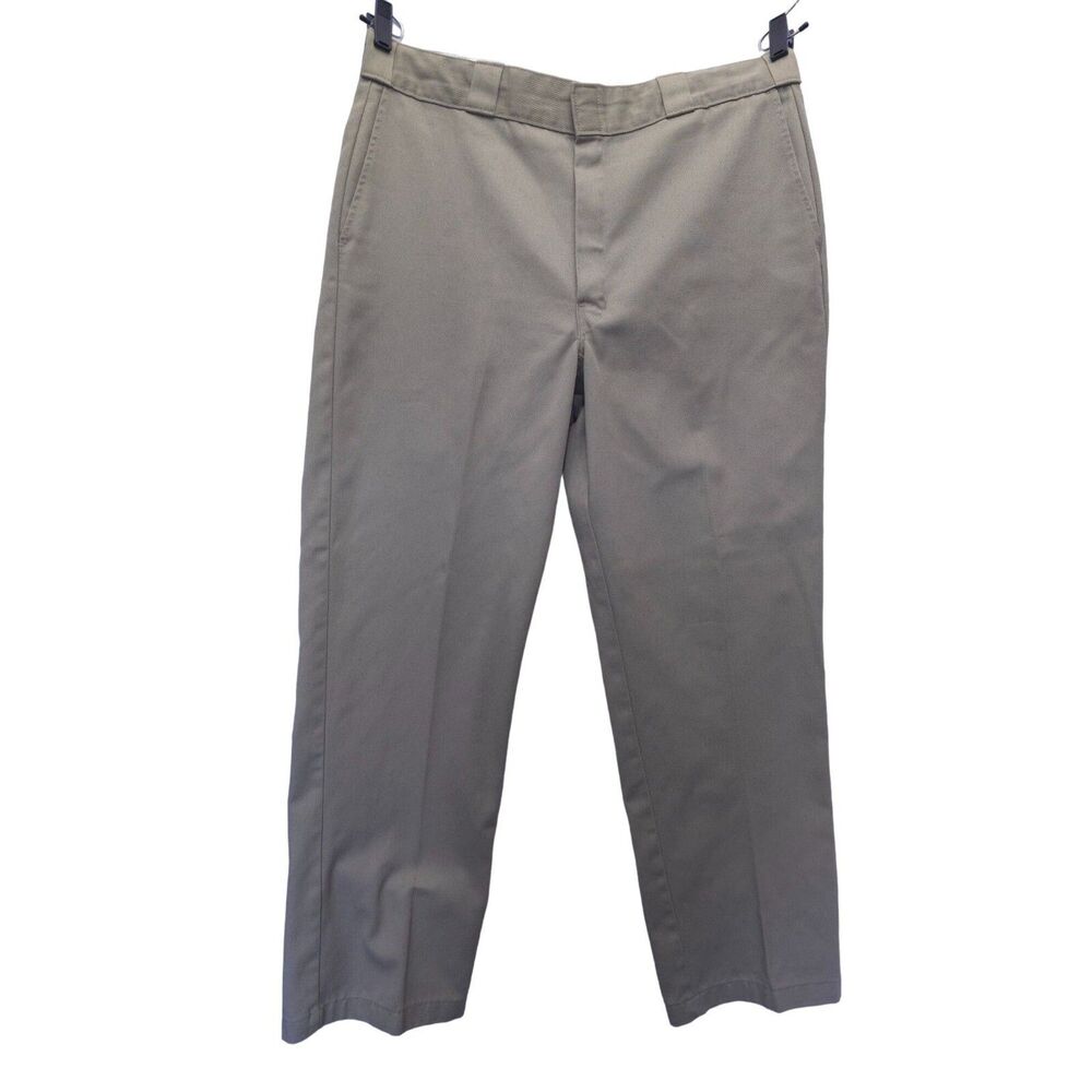 Dickies Mens 36x32 Khaki Classic Fit Work Pants